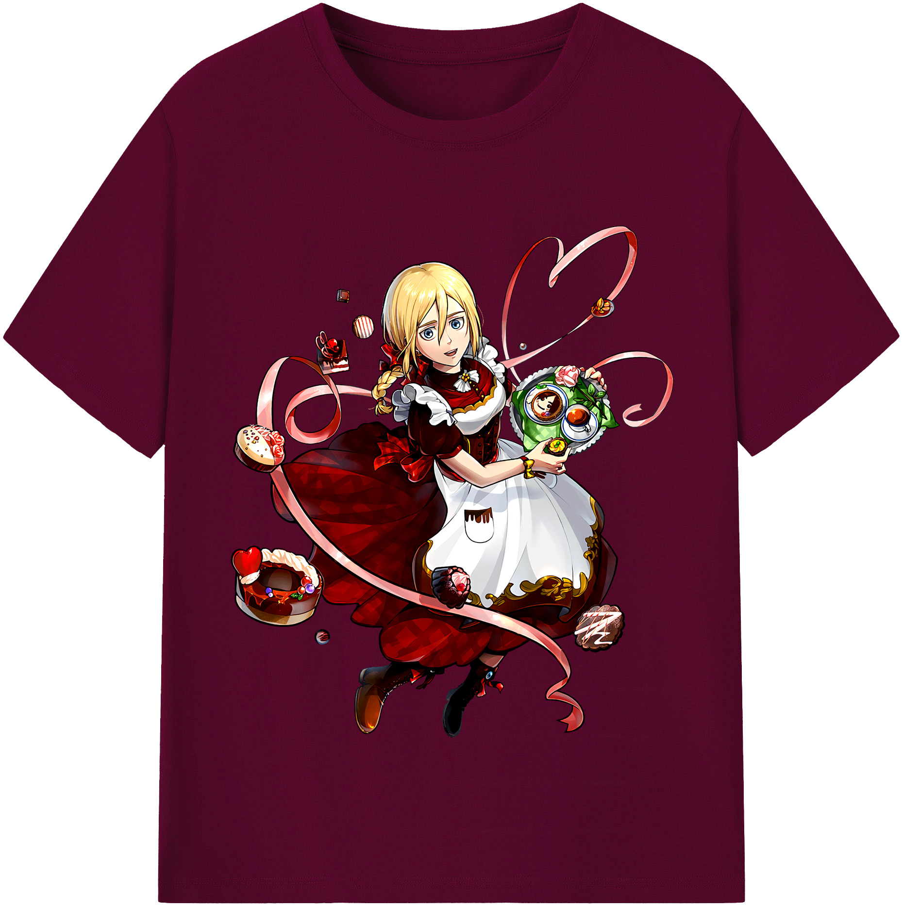 （画像用） 進撃の巨人 クリスタ·レンズ Attack on Titan Christa Lenz レディースカジュアルプリントTシャツ（綿100％）